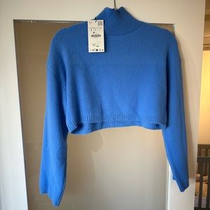 Zara Blue Turtleneck Sweater